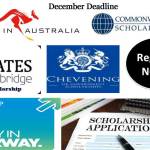 Scholarships with december deadlines