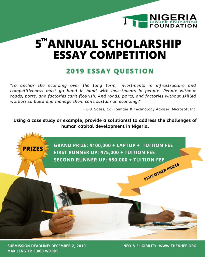 essay competition for nigerian students