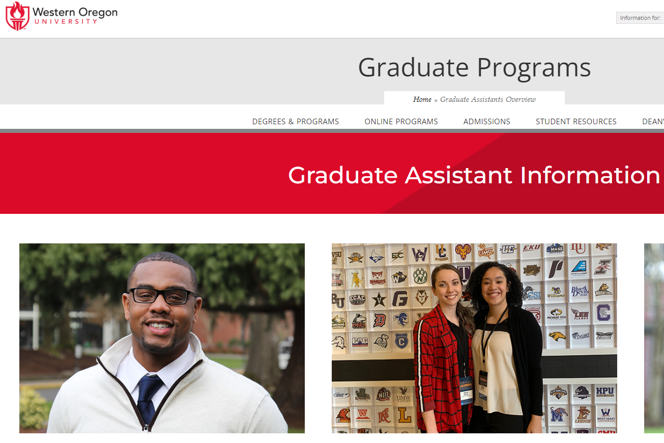 USA Western Oregon University Graduate Assistantship Program 2023/2024