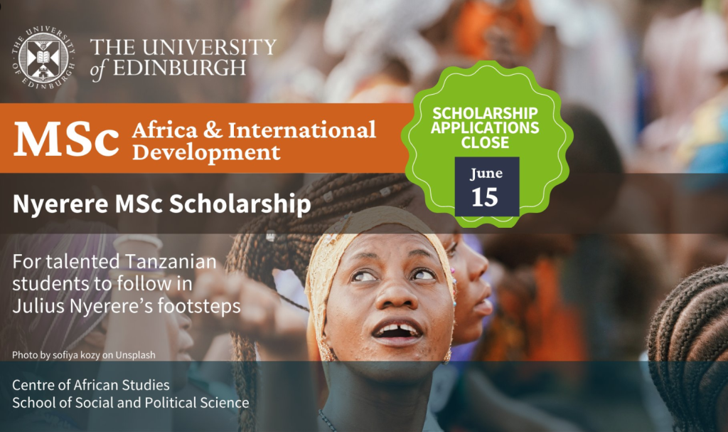 Julius Nyerere Masters Scholarship Programs Fully Funded 20232024 University Of Edinburgh 2413