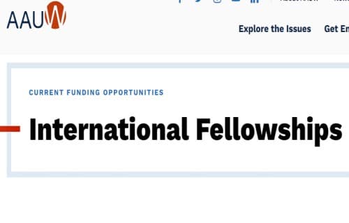 AAUW International Fellowship for Women in the USA 2025