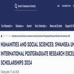 Study in the UK: Swansea University International Postgraduate Research Excellence Scholarships 2024