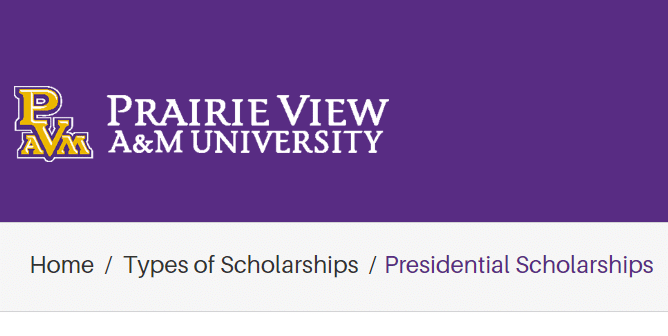 Presidential Scholarships at Prairie View A&M University for Texans