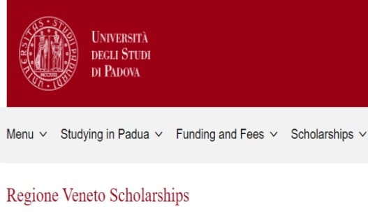 Study in Italy: Regione Veneto Scholarships for International Students at the University of Padua, Italy 2024/25
