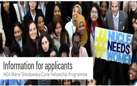 IAEA Marie Sklodowska-Curie Fellowship Programme (MSCFP) for Young Women in Nuclear Energy 2024