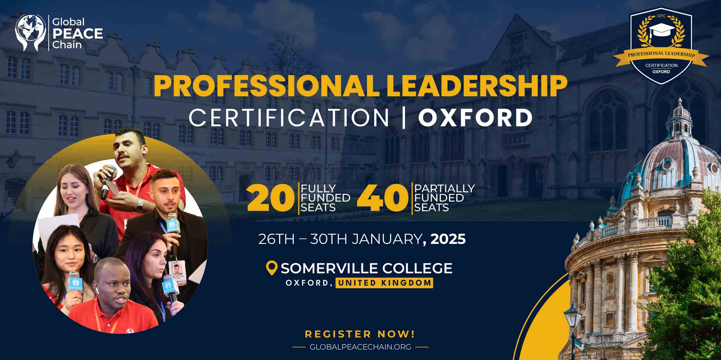 Professional Leadership Certification 2023 at Somerville College, Oxford UK (Fully Funded)