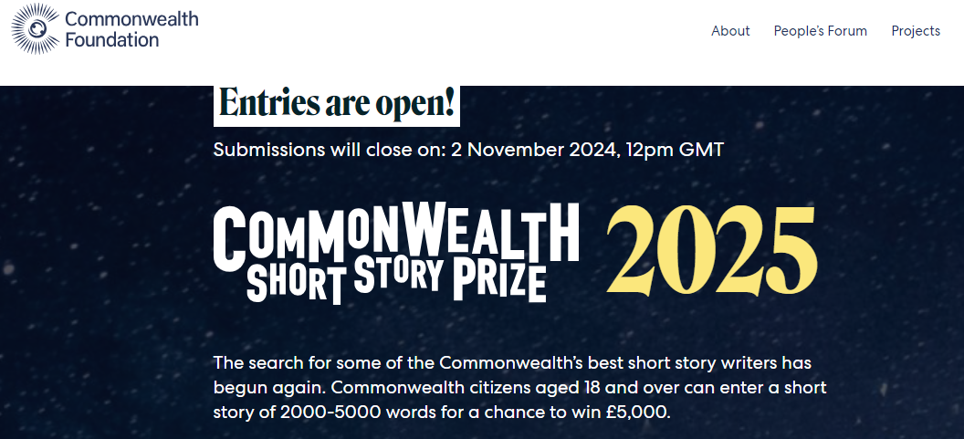 Commonwealth Short Story Prize Writing Contest 2025 (£5,000 Prize)