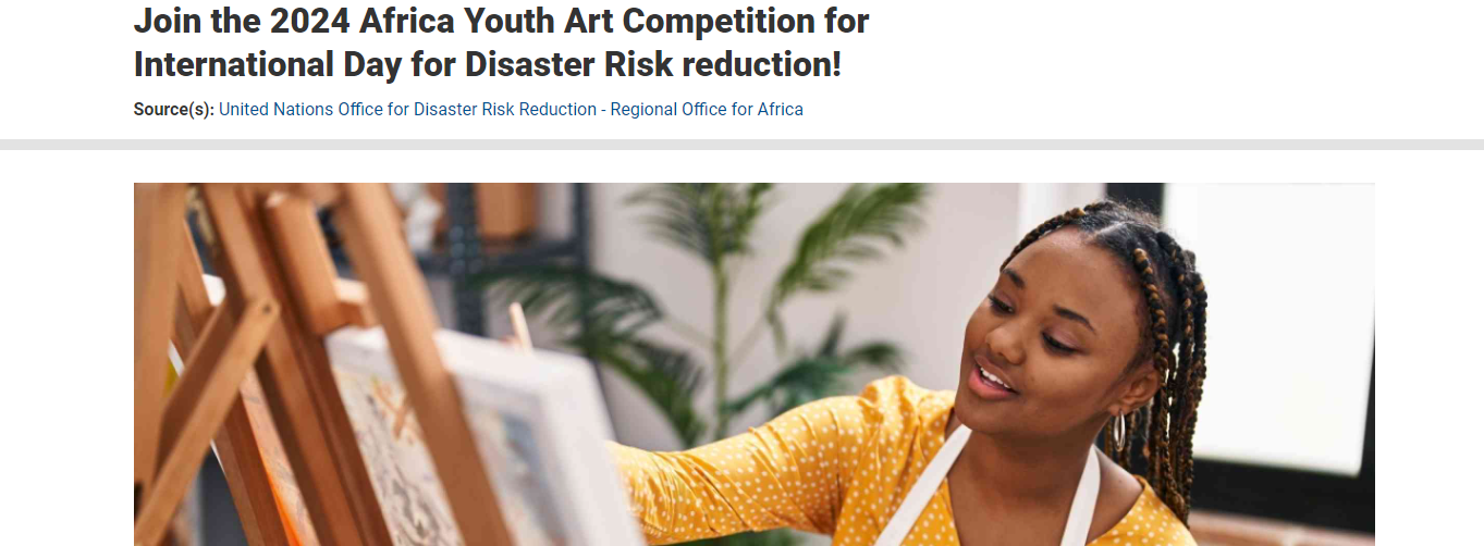 UNDRR African Youth Art Competition for International Day for Disaster Risk Reduction (Fully Funded to Namibia)