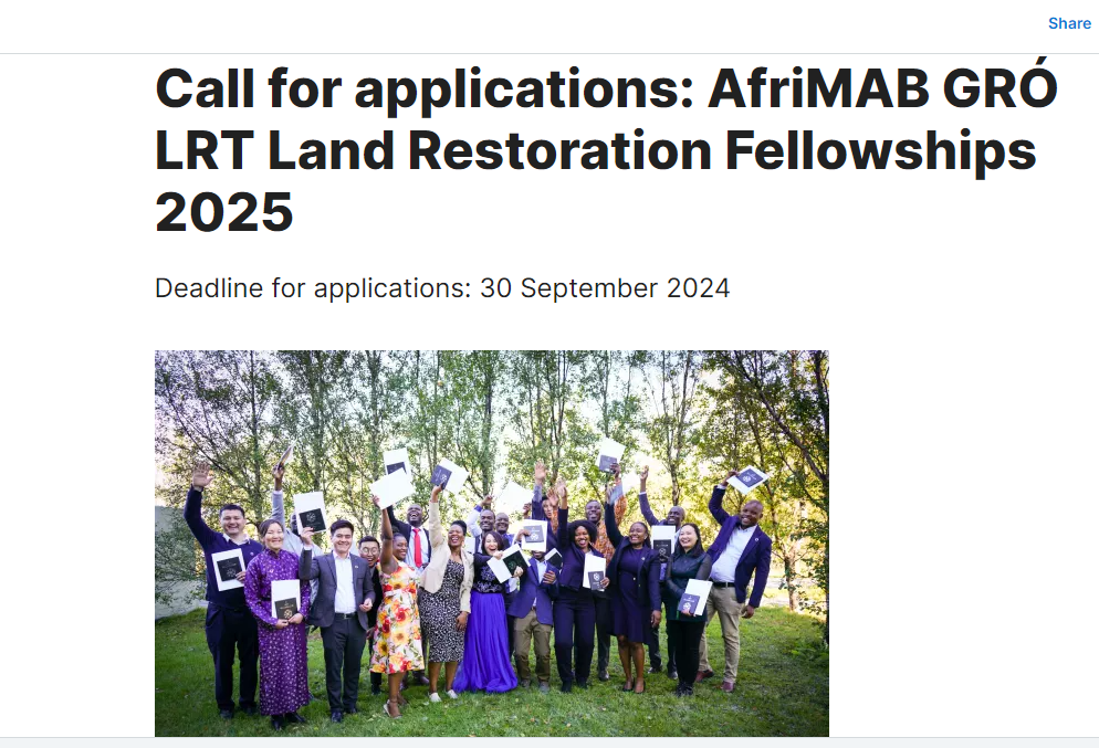 CALL FOR APPLICATIONS: UNESCO AfriMAB GRÓ LRT Land Restoration Fellowships 2025 in Iceland (Fully Funded)