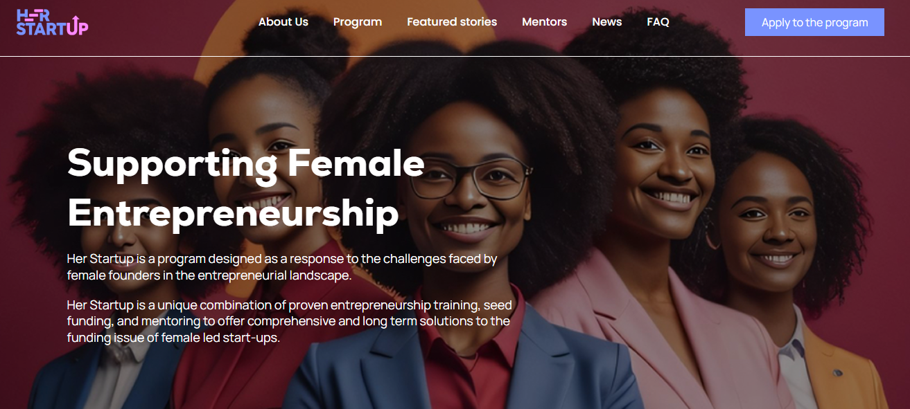 Her Startup Program 2024 For Female Entrepreneurs