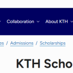 STUDY IN EUROPE: KTH Masters Scholarship 2025 in Sweden For International Students