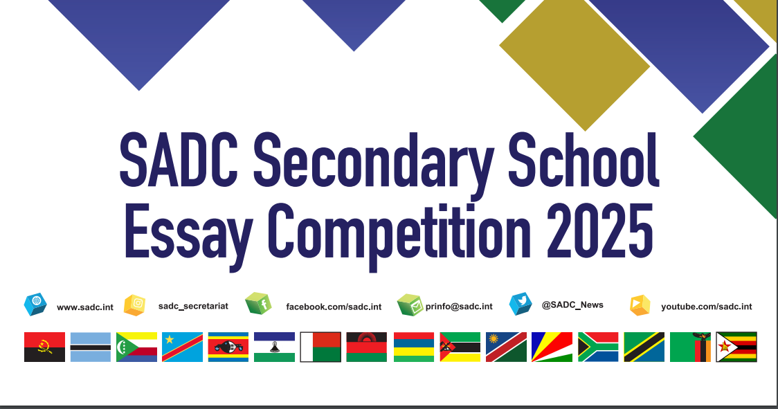 SADC Secondary School Essay Competition 2025 For Students (USD$ 3,250 Prize)