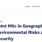 Apply for the Joint Masters Programme in Geography of Environmental Risks and Human Security 2025 (Fully Funded)