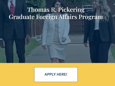 Thomas R Pickering Graduate Foreign Affairs Fellowship 2025