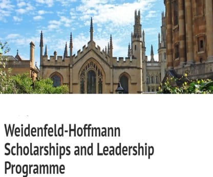 Weidenfeld-Hoffmann Scholarships and Leadership Programme at the University of Oxford 2025