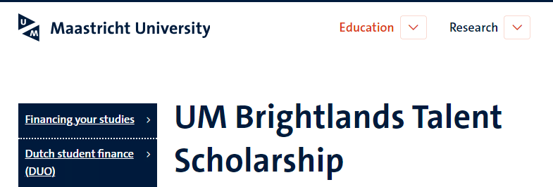 Fully Funded UM Bright Talents Scholarship 2025 at the Maastricht University For International Students to study in the Netherlands