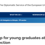 Funded 2025 Traineeship For Young Graduates at the EU Delegation to Ethiopia