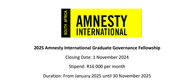 Amnesty International Graduate Governance Fellowship 2025