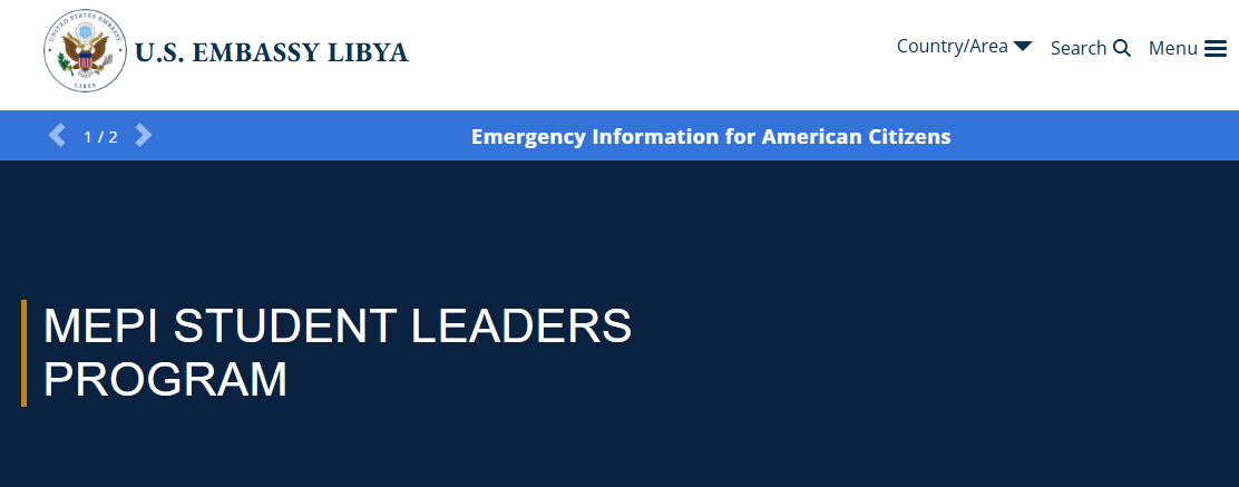 Fully Funded US-MEPI Student Leaders Program 2025/2026 for Undergraduate & Graduate Students from the Middle East and North Africa in America 