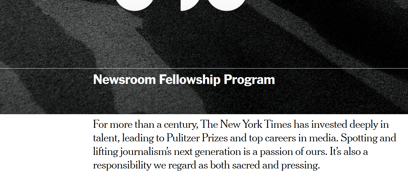 Applications Are Open for The 2025/26 New York Times Fellowship: Apply Now!