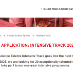 Falling Walls Foundation Female Science Talents Intensive Track Program 2025 For Women In Science