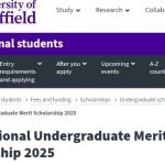 University of Sheffield Announces Its 2025 Undergraduate Merit Scholarship For International Students to Study in The UK