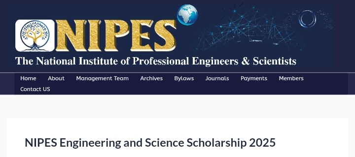 NIPES Engineering and Science Scholarship 2025 For Nigerian Students (₦1,000,000 award)