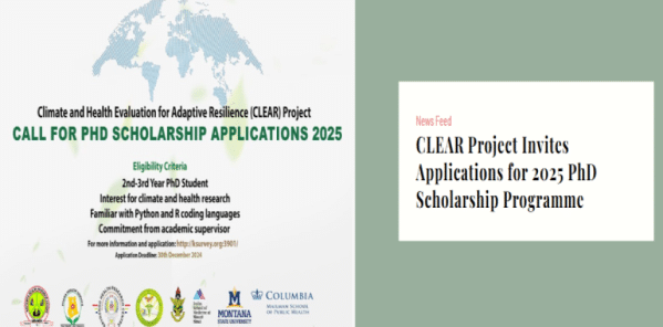 CLEAR Project Invites Ghanian Students to Apply for its PhD Scholarship Programme 2025/2026 in the USA and Ghana