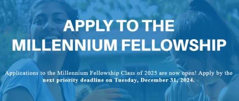 Undergraduates can Apply for the United Nations Millennium Fellowship 2025: Open to students worldwide (Deadline: December 31)