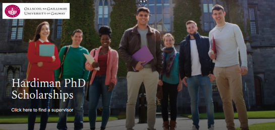 The University of Galway opens applications for Fully-funded PhD Scholarships with a stipend of €25,000 yearly to Study in Ireland 2025 (Hardiman Scholarship)