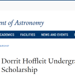 Yale University Dorrit Hoffleit Undergraduate Research Scholarship 2025 for Students- Apply!