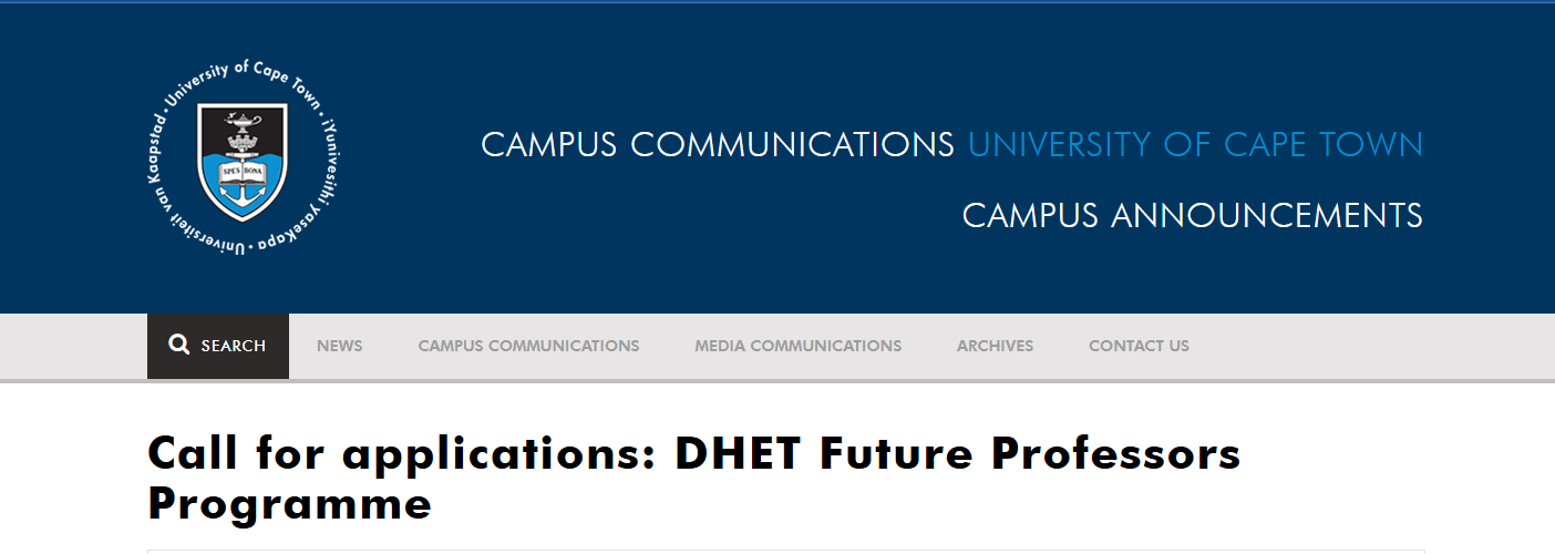 CALL FOR APPLICATIONS: 2025 DHET Future Professors Program For early and mid-career academics