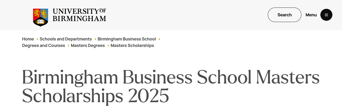 Birmingham Business School is Offering Over £60,000 in Scholarships for International Students in 2025— Here’s How to Apply!