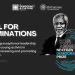 Call for Nominations: The 2025 Kofi Annan NextGen Democracy Prize For Young Changemakers