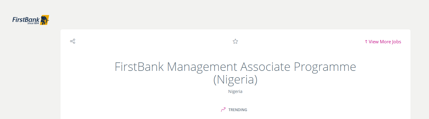 Step-by-Step Application For The 2025 First Bank Management Associate Program For Young Nigerians