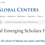 PAID FELLOWSHIP: Columbia Global Emerging Scholars Fellowship Program 2025/26 for Scholars (Fully Funded)