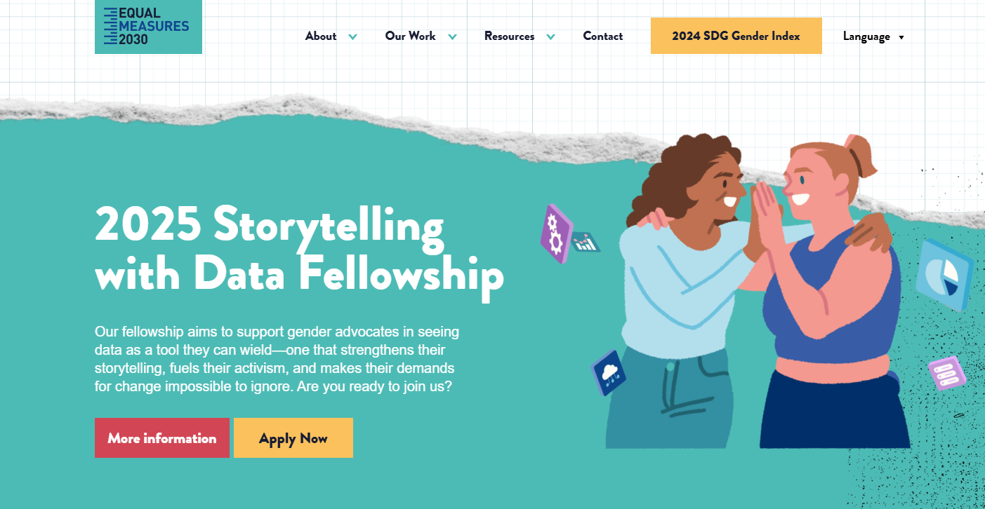 Equal Measure 2025 Storytelling with Data Fellowship For Feminist Storytellers ($500 Stipend)