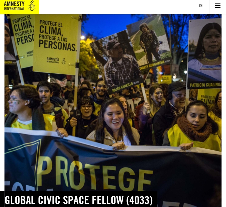 Amnesty International Global Civic Space Fellowship 2025