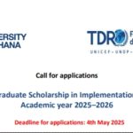 University of Ghana Opens Applications for 2025 TDR Postgraduate Scholarship – Fully Funded Master's for African Students!