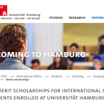 University of Hamburg Merit Scholarships 2025 For International Students