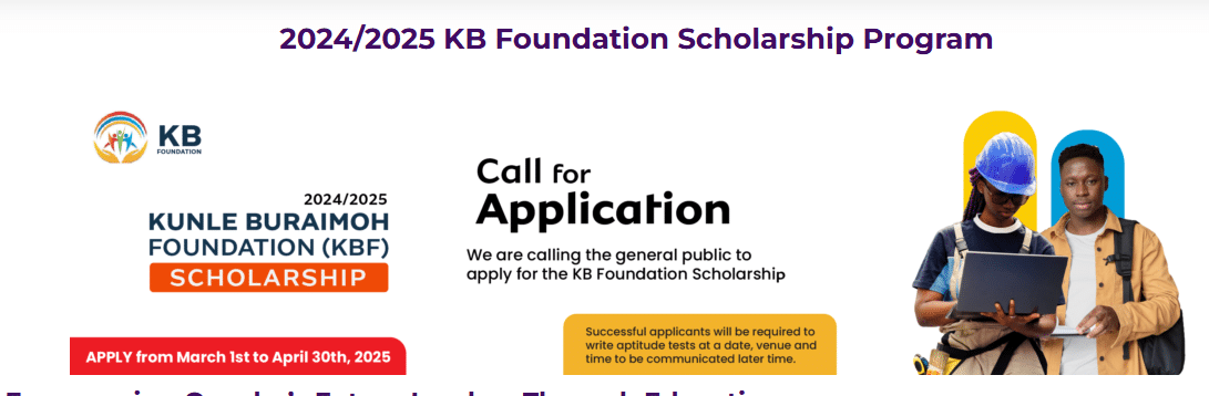 Kunle Buraimoh Foundation (KBF) Scholarships 2025 for Nigerian Undergraduates- Apply!