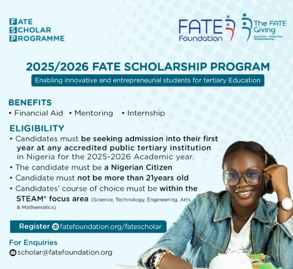 FATE Foundation Scholarships 2025 for Nigerian Students